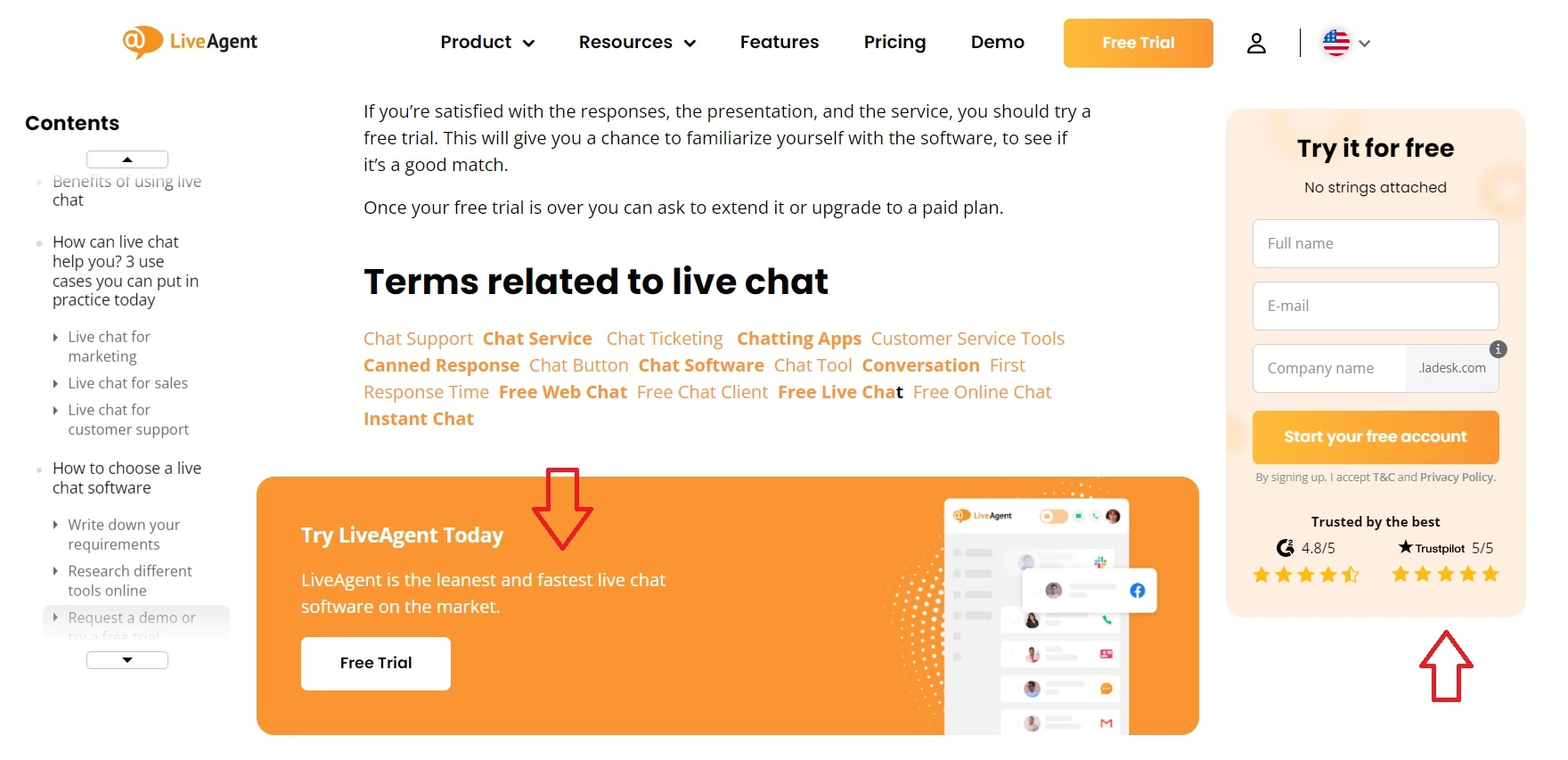 Dowód wartości LiveAgent