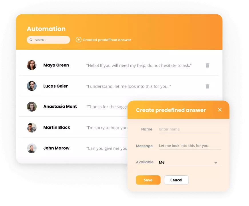 Automatyzacje LiveAgent - wstępnie zdefiniowane odpowiedzi