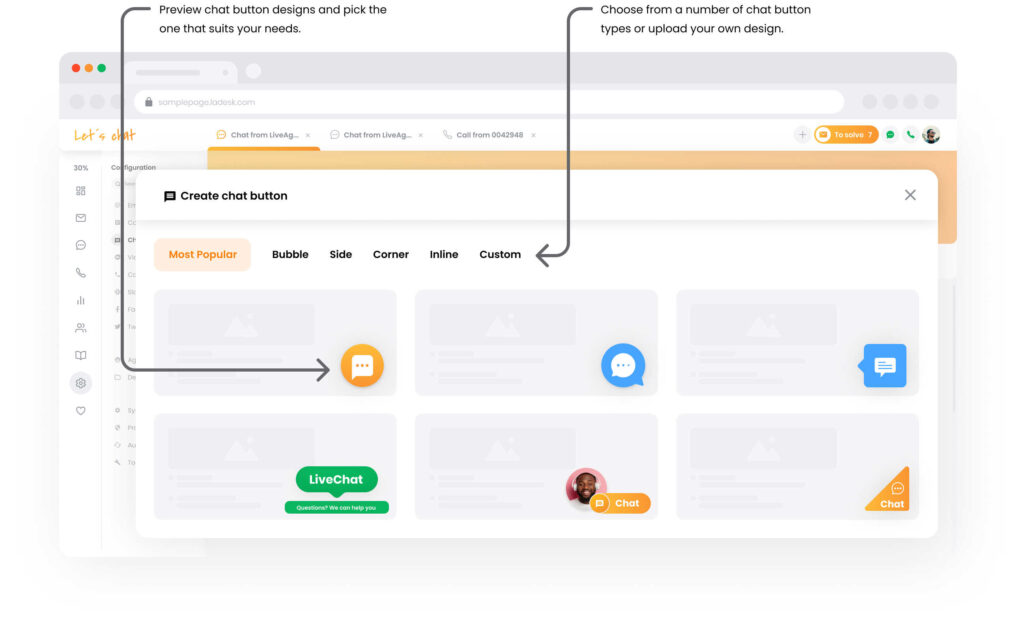 Opcje chatboxa LiveAgent