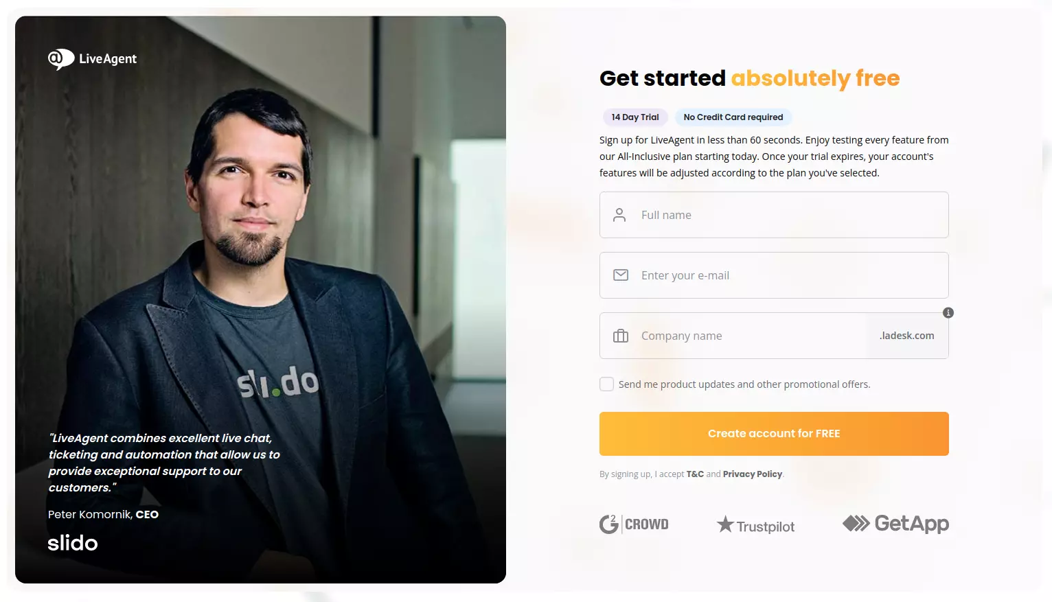 Konto próbne LiveAgent