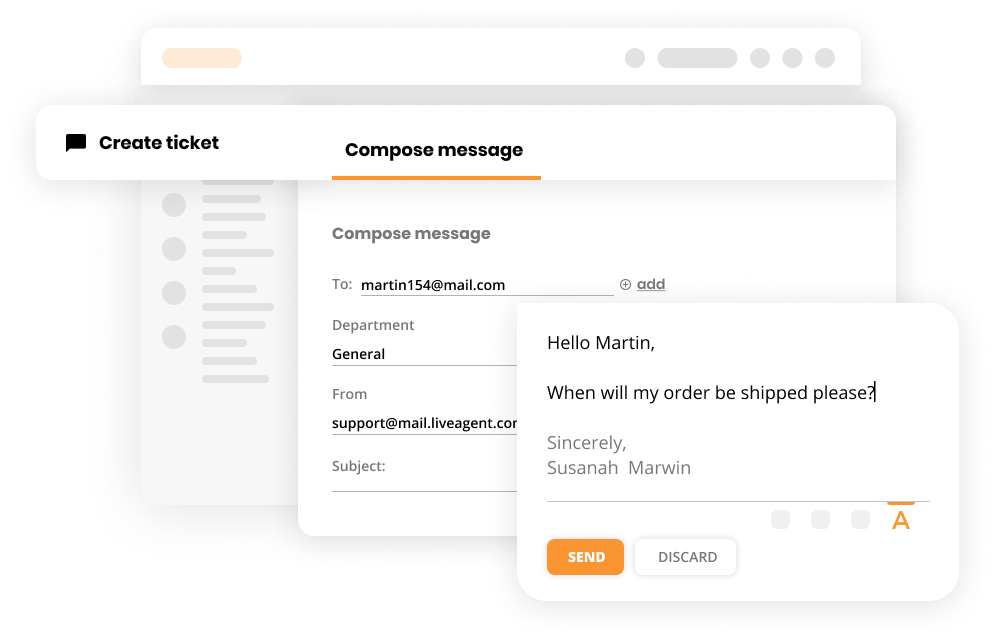 Utwórz ticket w oprogramowaniu Help desk - LiveAgent