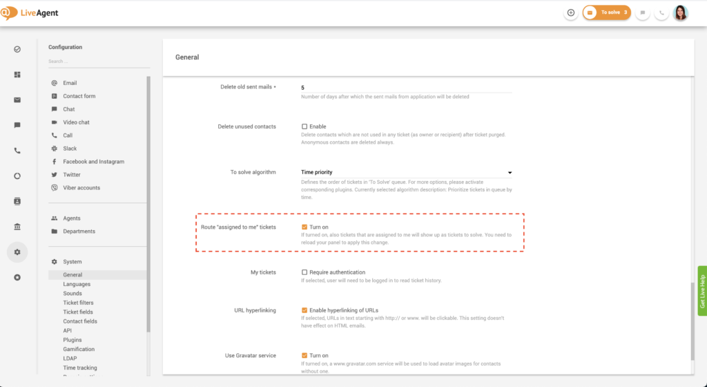 Funkcja przypisania ticketów do mnie w LiveAgent