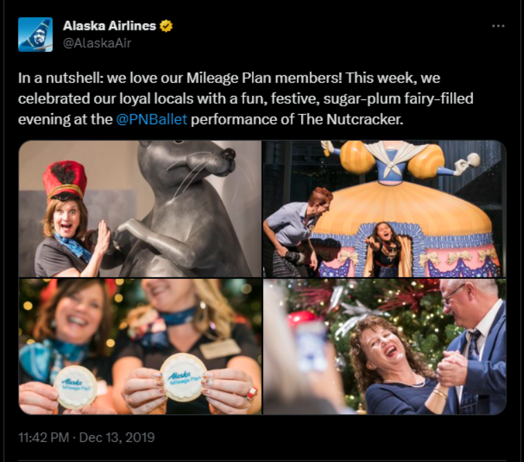 Tweet o kawie Alaska Airlines