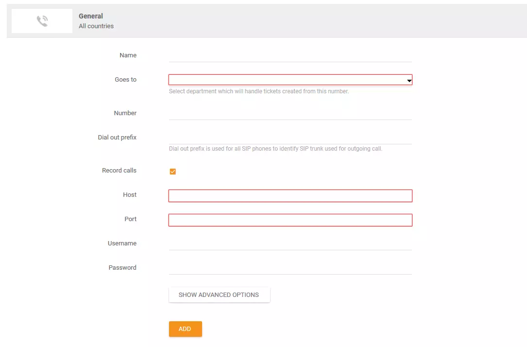 Konfiguracja informacji o połączeniu
