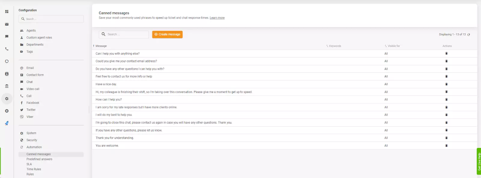 liveagent-canned-messages-overview
