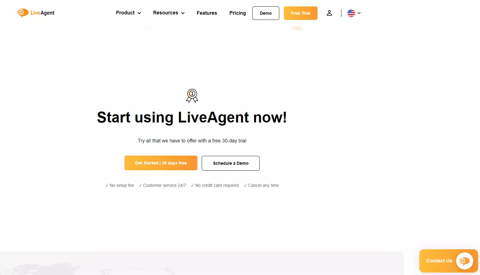Przycisk CTA i czatu na żywo LiveAgent