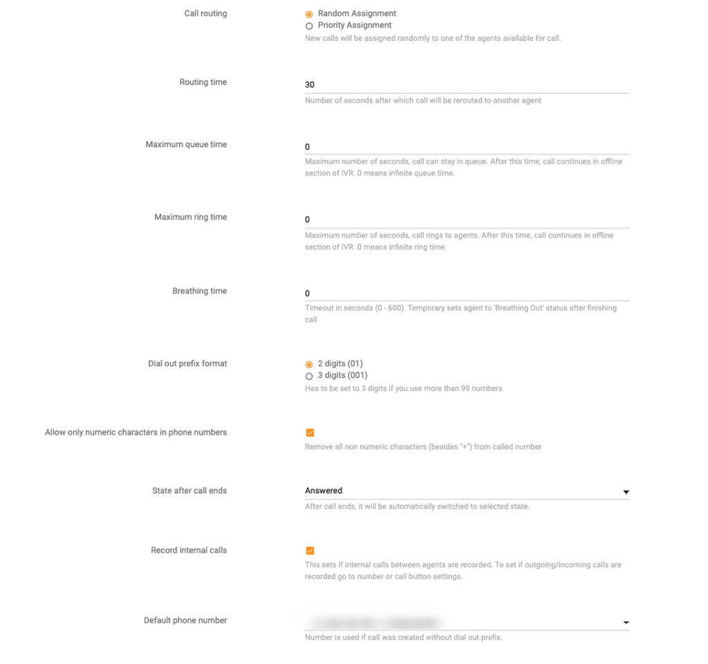 Ustawienia połączeń LiveAgent