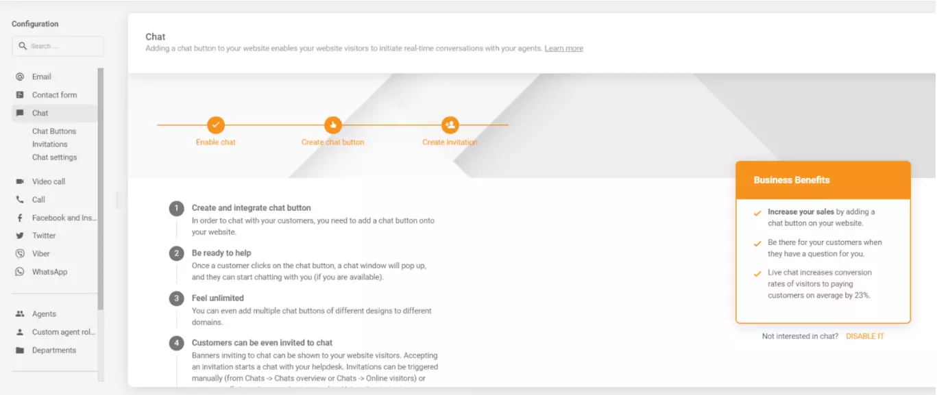 Konfiguracja czatu LiveAgent