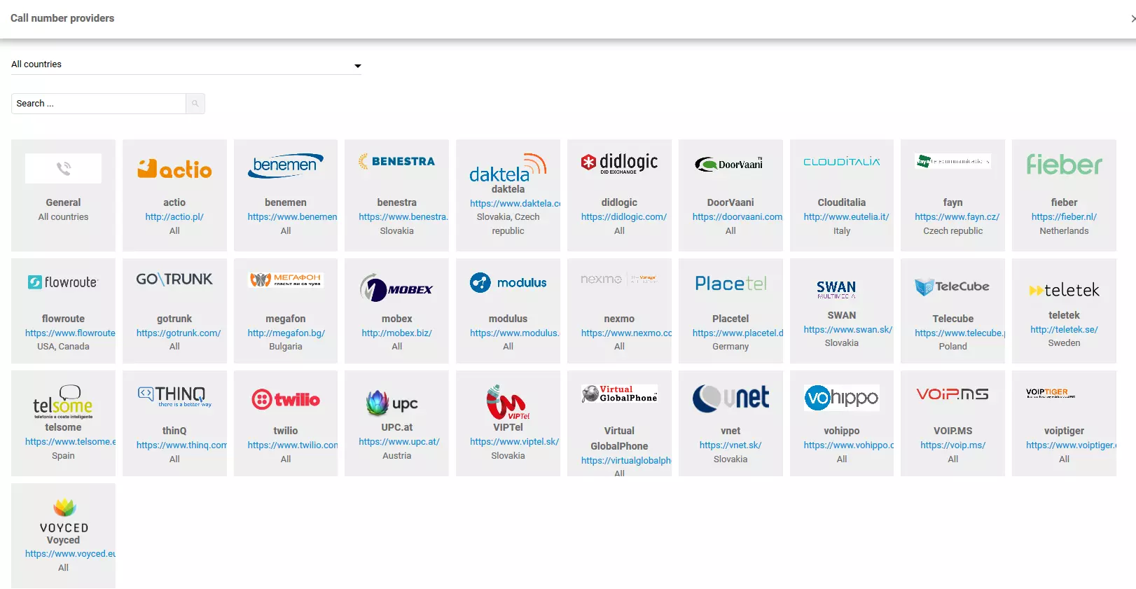 Wybór dostawców VoIP