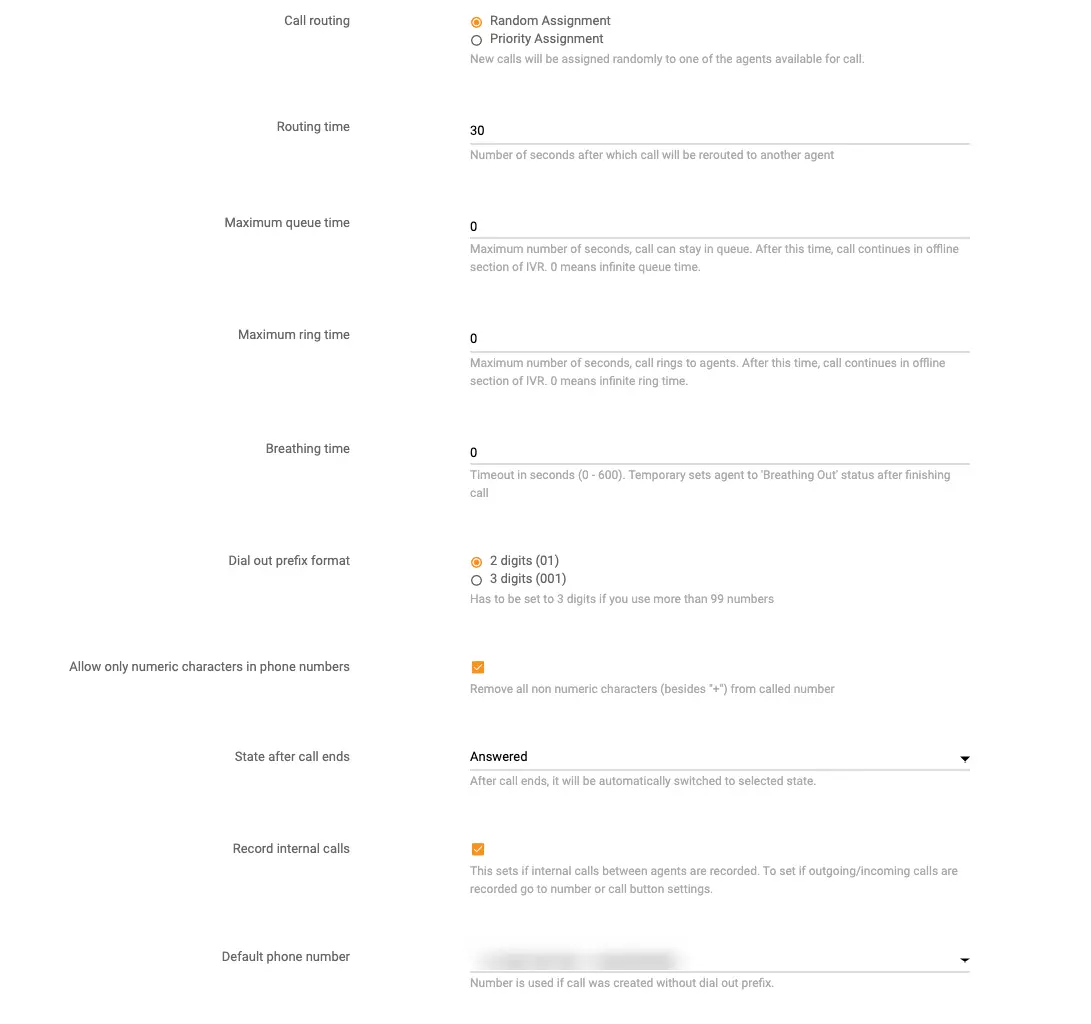 Konfiguracja ustawień połączeń