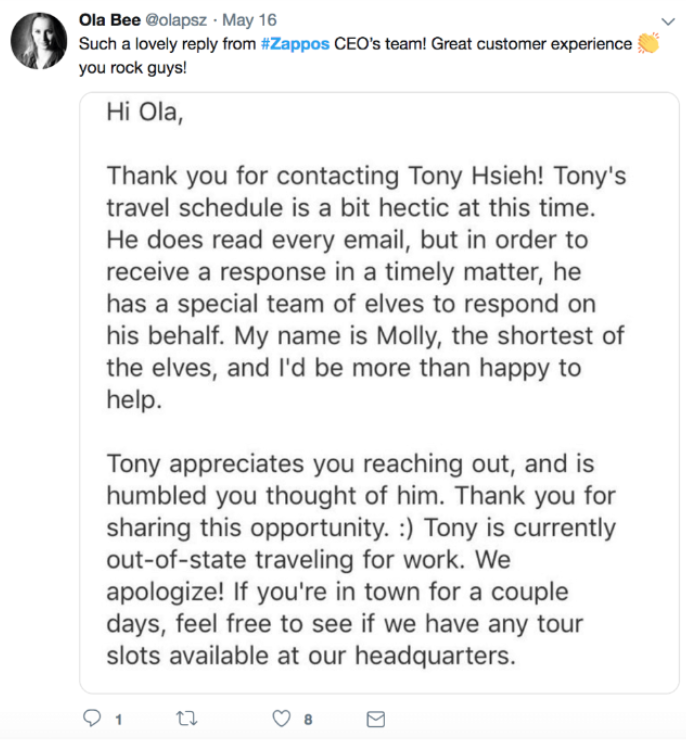 Odpowiedź Zappos