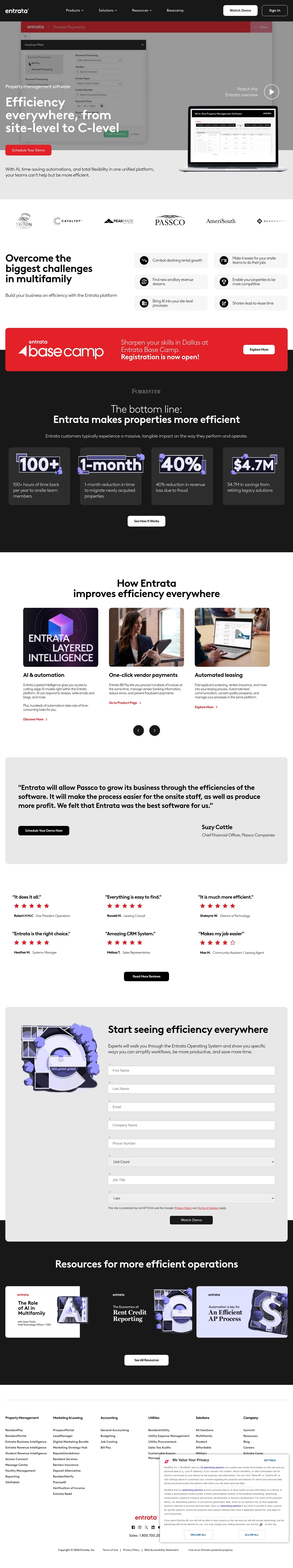 Kontakty Helpdesku Entrata