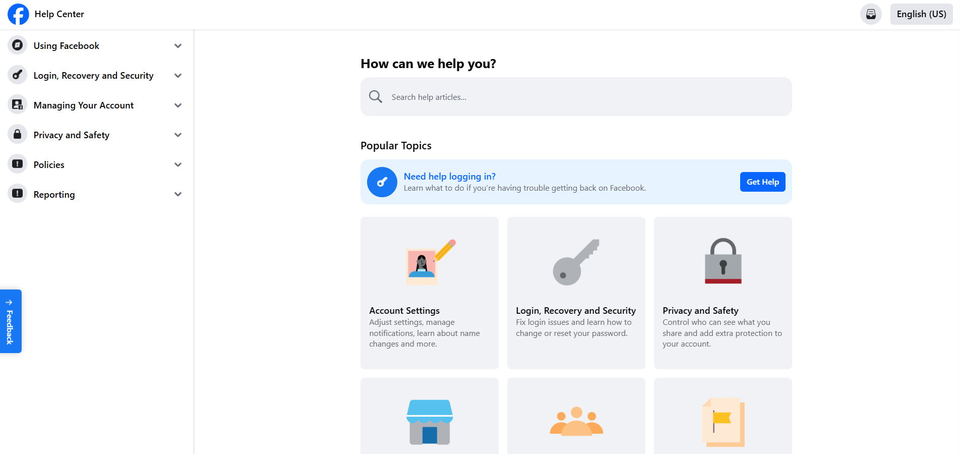 Kontakty Help Desk Facebook