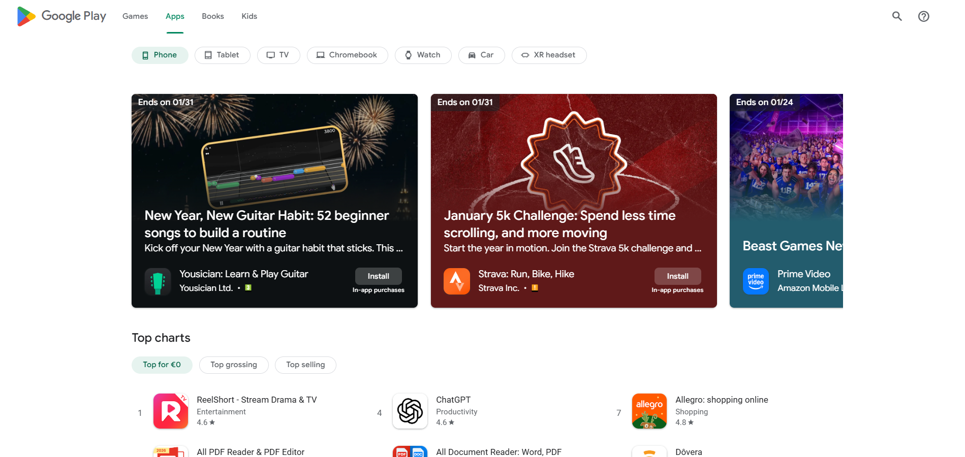 Dane kontaktowe do pomocy technicznej Google Play