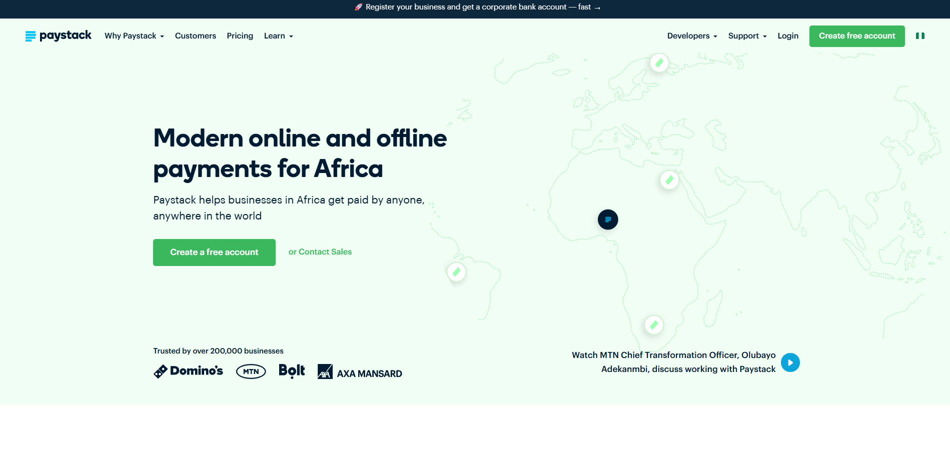 Dane kontaktowe do pomocy technicznej Paystack