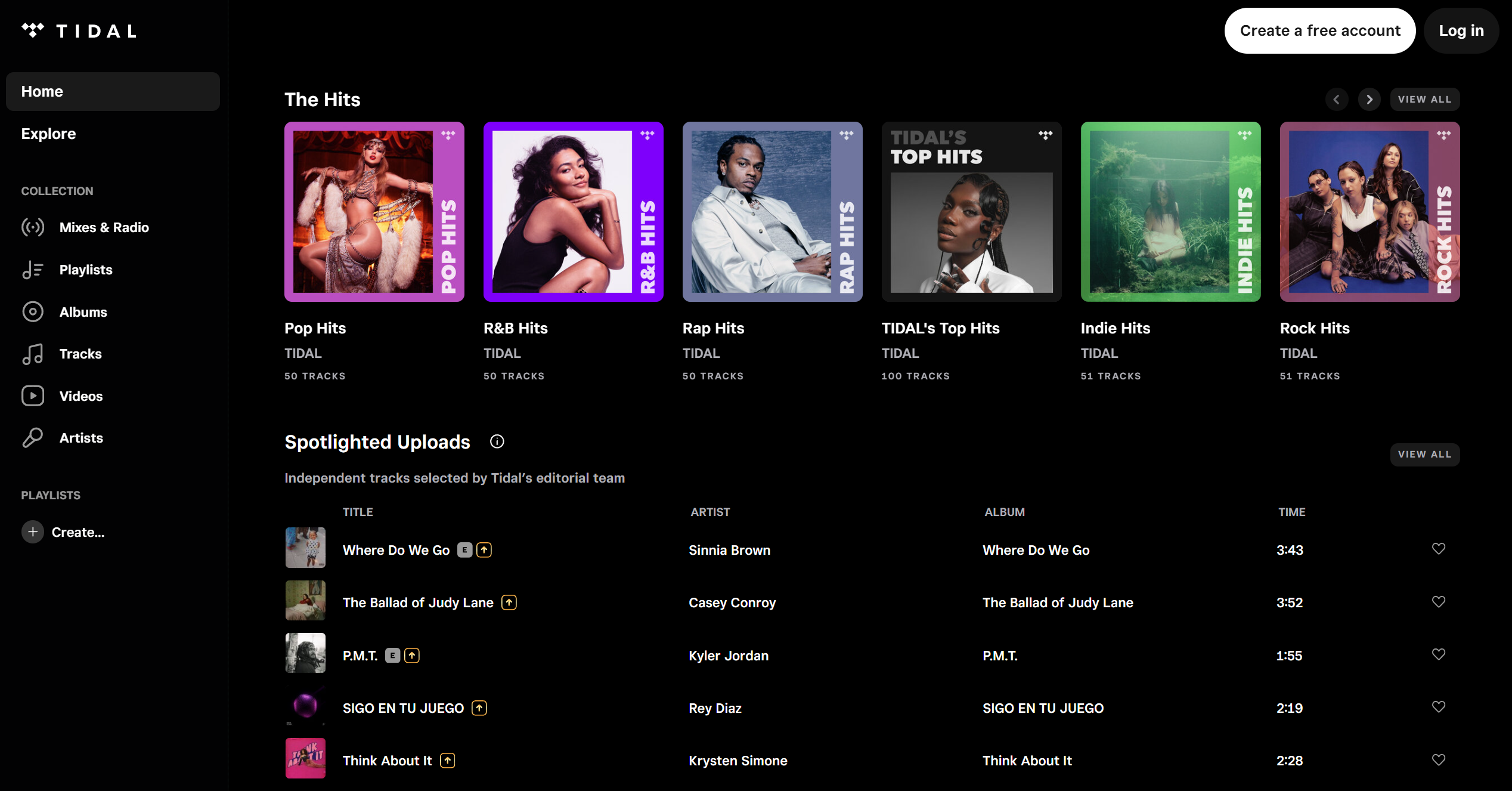 Kontakty Help Desk TIDAL