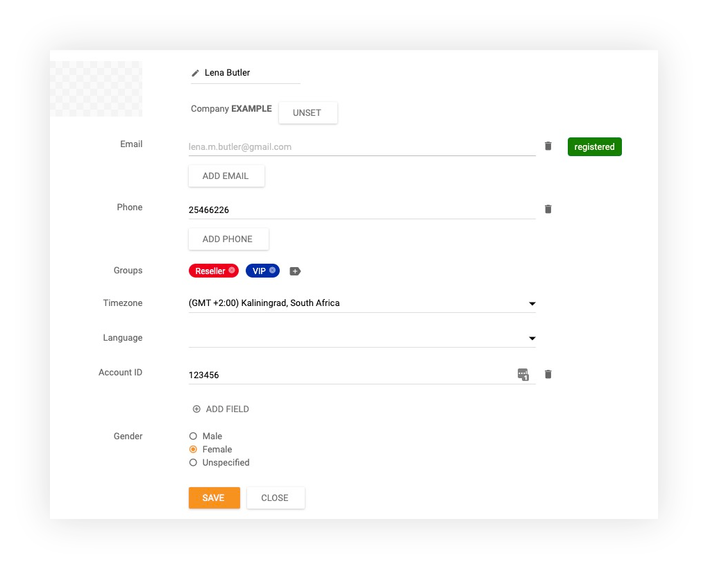 Dodawanie kontaktu w LiveAgent