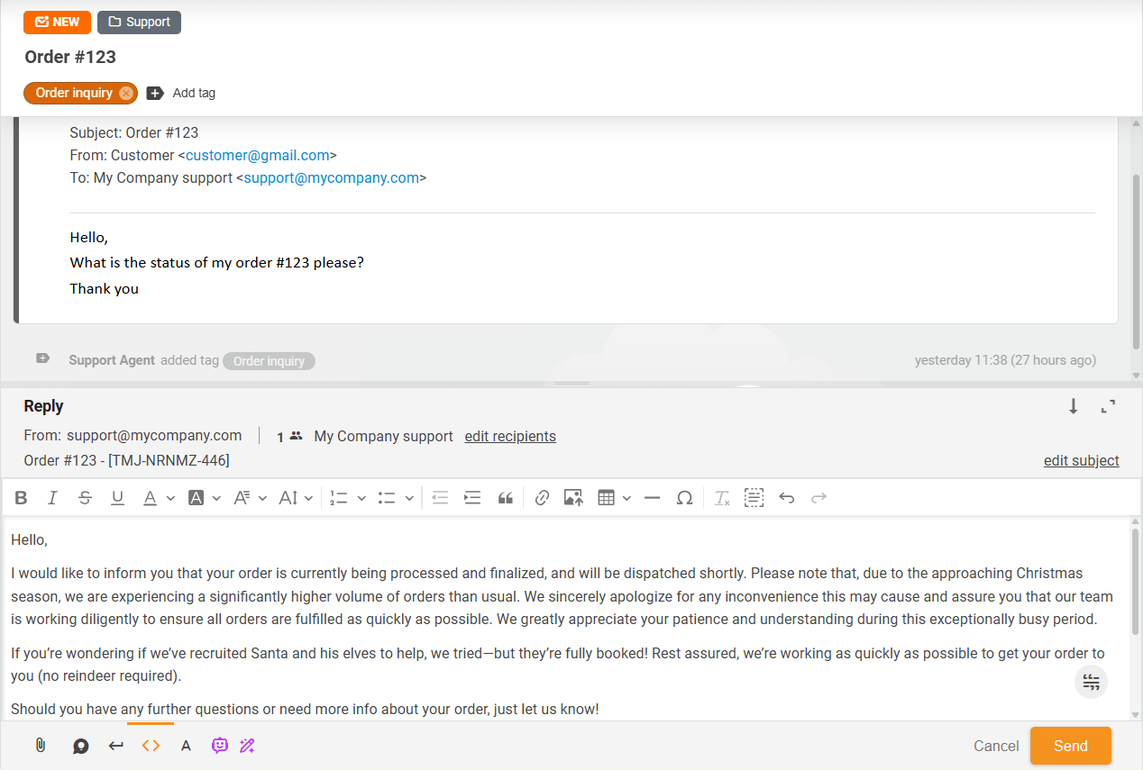 Gotowa odpowiedź Answer Composer