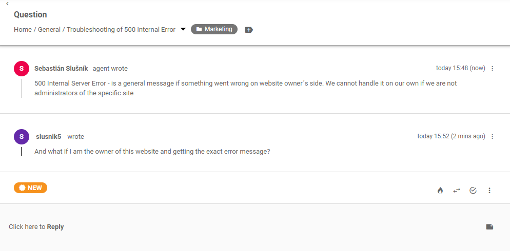 Zgłoszenie forum klientów w LiveAgent