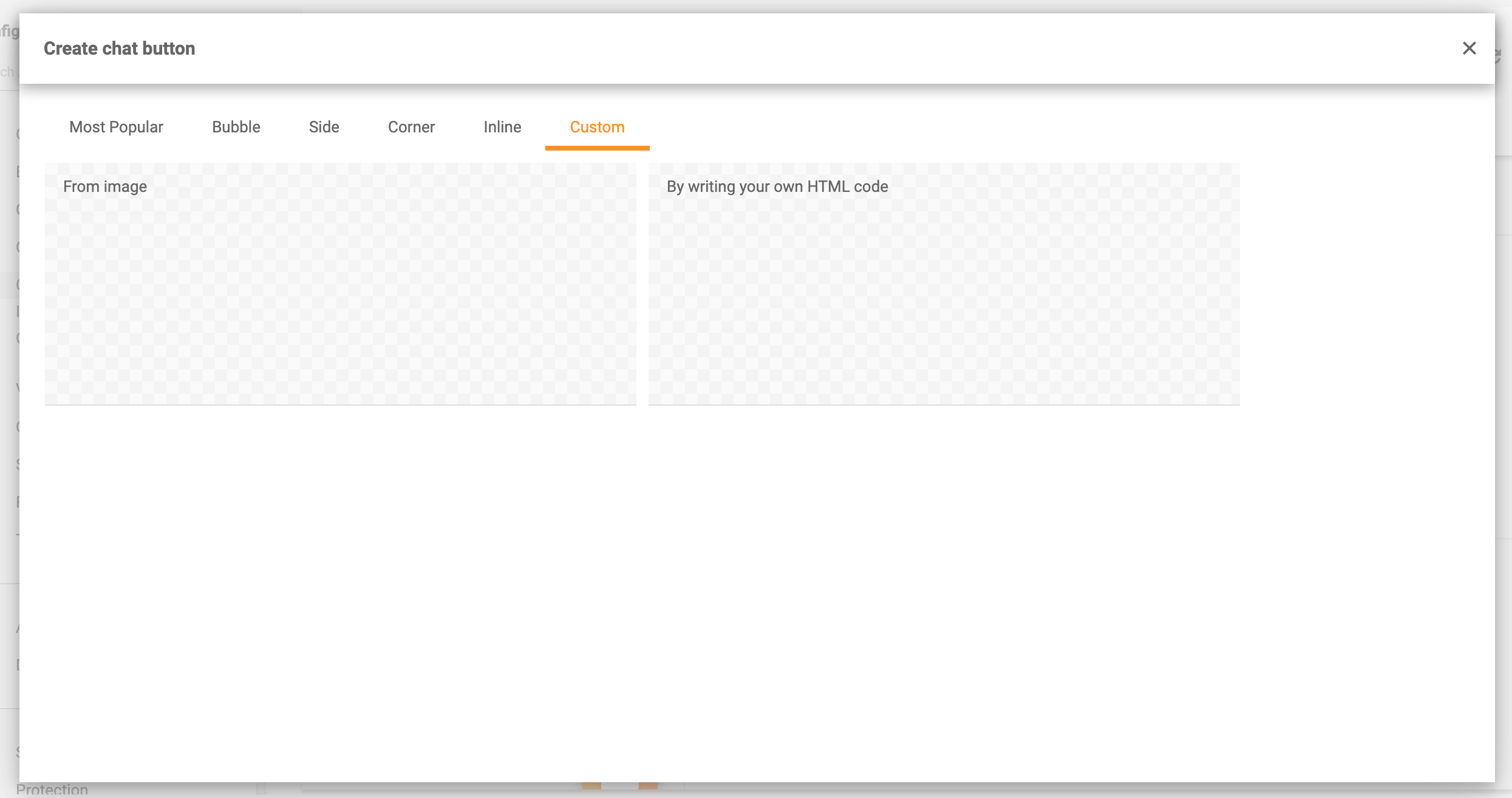 Niestandardowe przyciski czatu