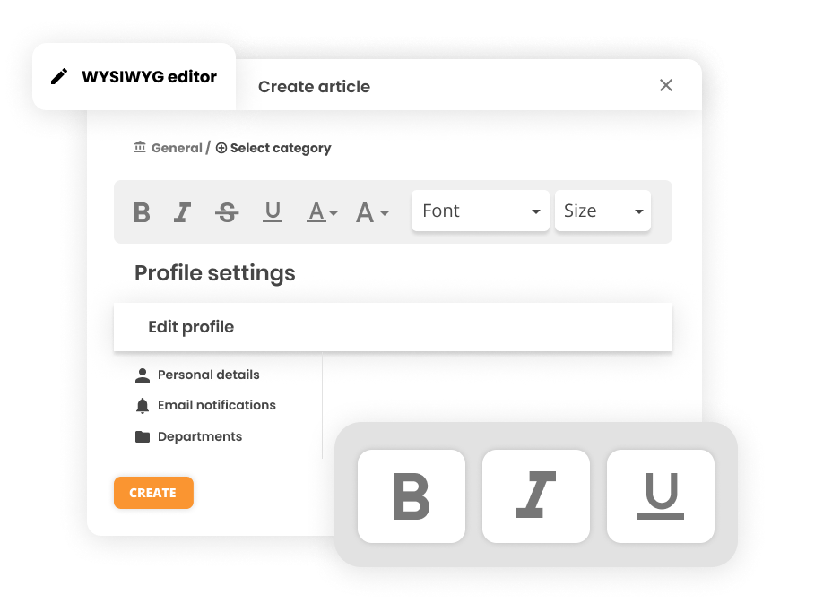 Makieta edytora WYSIWYG