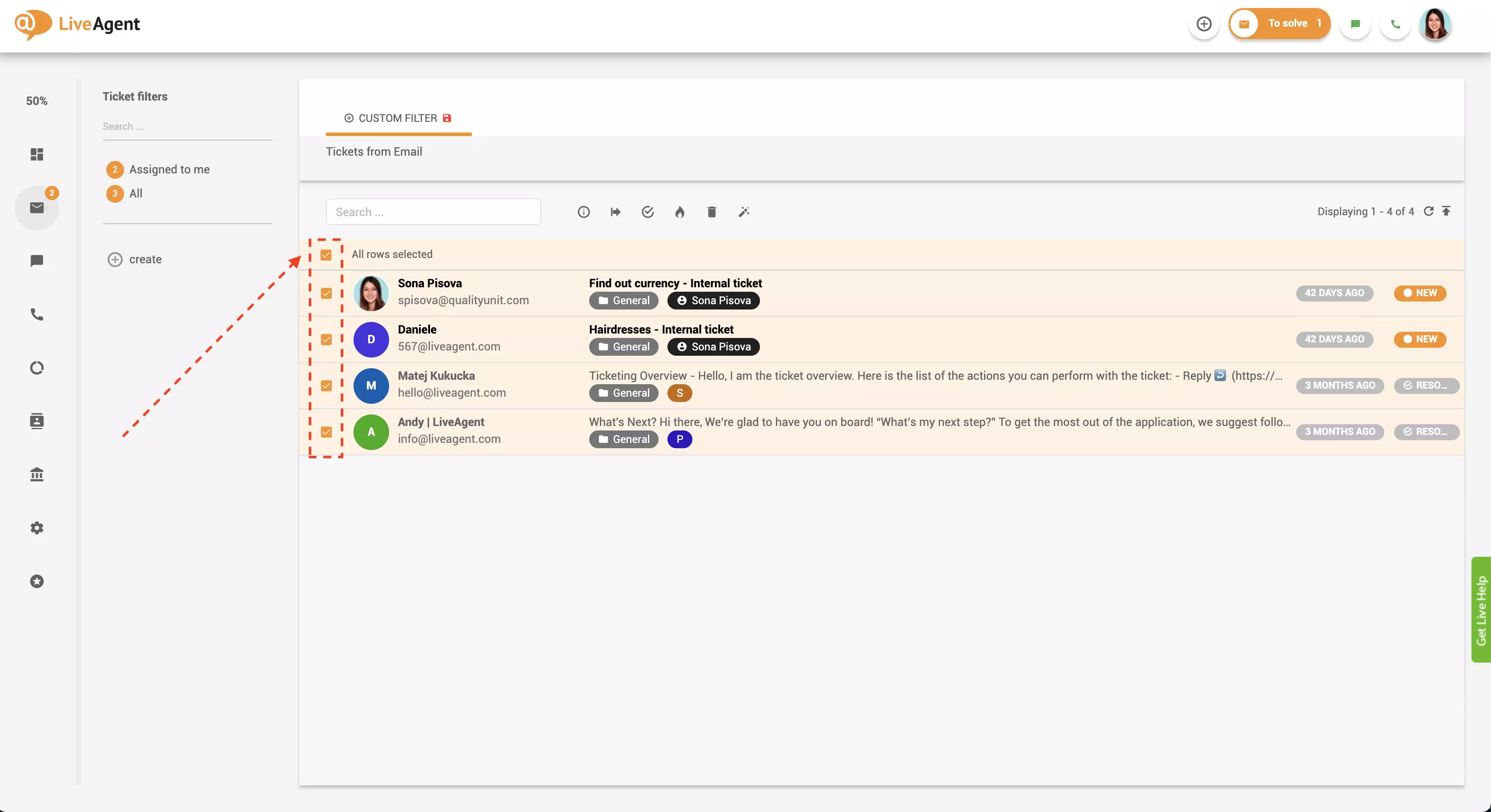 Wybierz wiele biletów