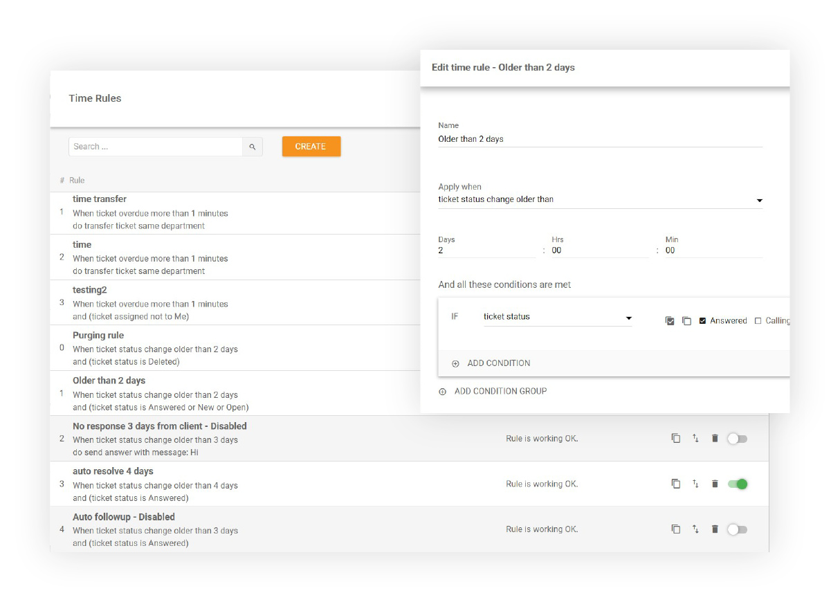 Wizualizacja reguł czasowych