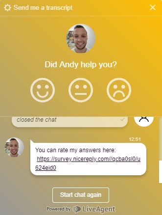 Ocena agenta nagroda lub nagana