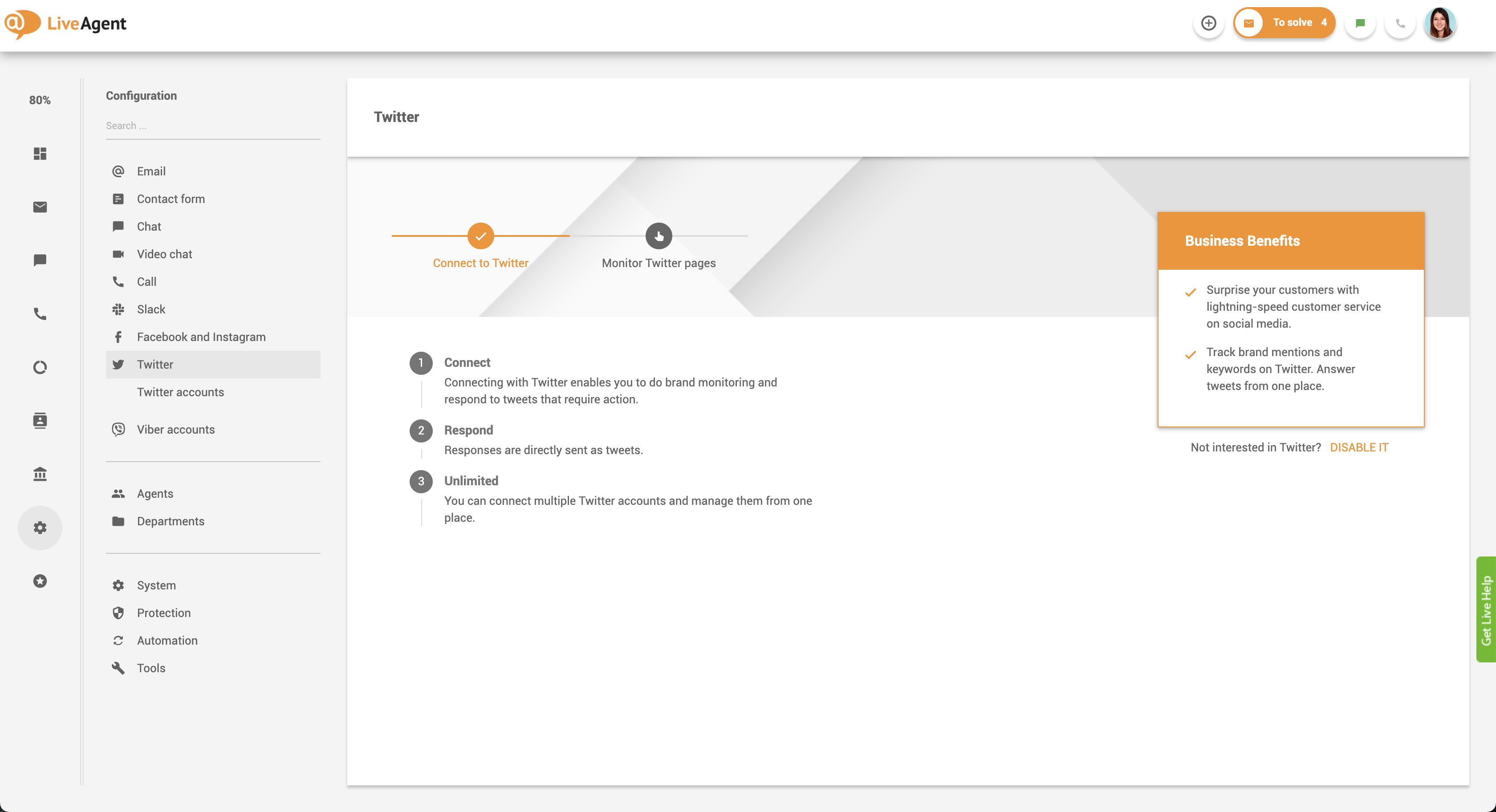 Połącz Twitter z uniwersalną skrzynką odbiorczą