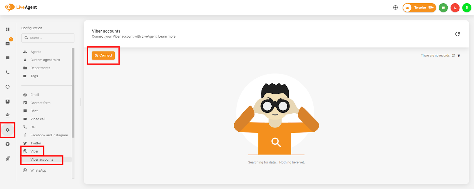 Jak znaleźć integrację Viber w panelu LiveAgent
