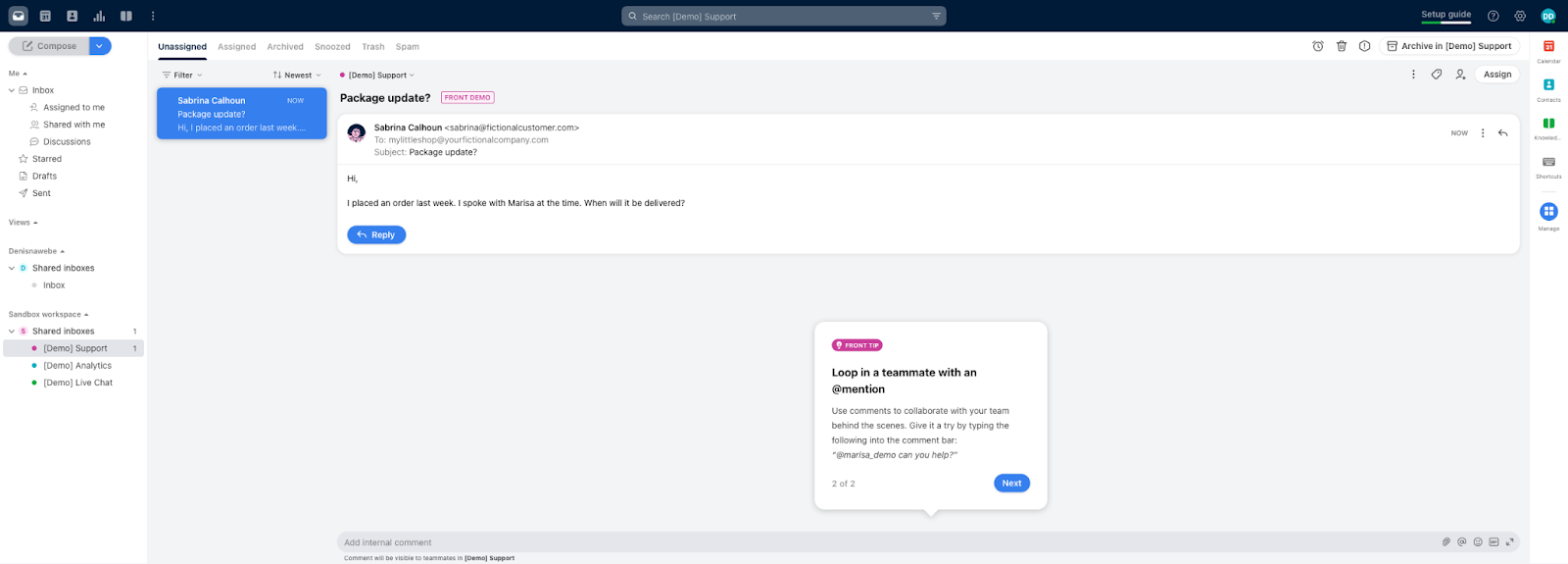 Środowisko ticketów Front