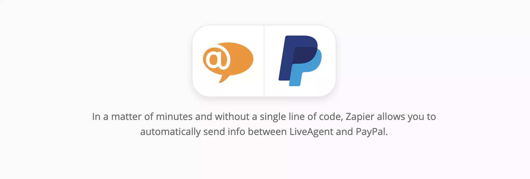LiveAgent and PayPal integrations page on Zapier