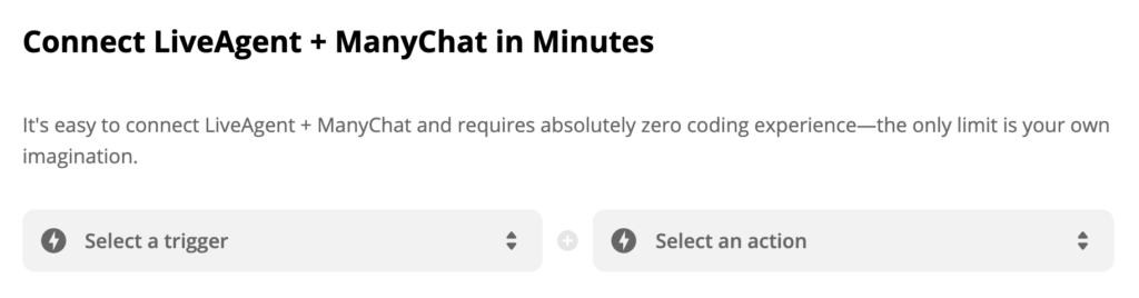 Wybieranie wyzwalacza i akcji w Zapier