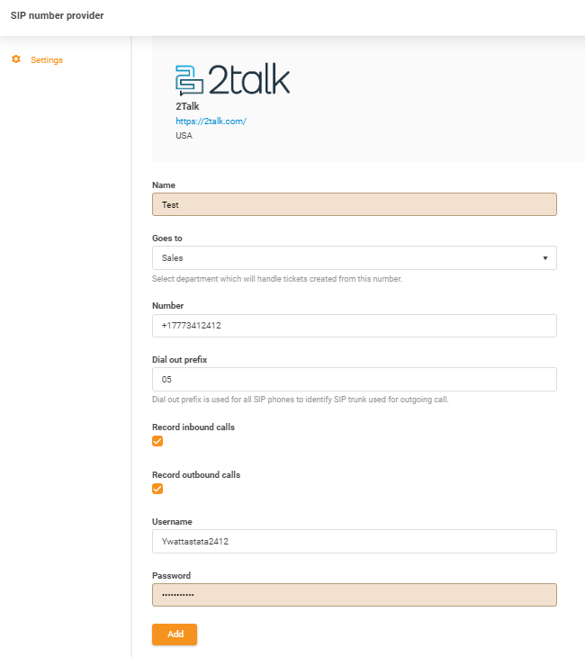 Poświadczenia 2talk