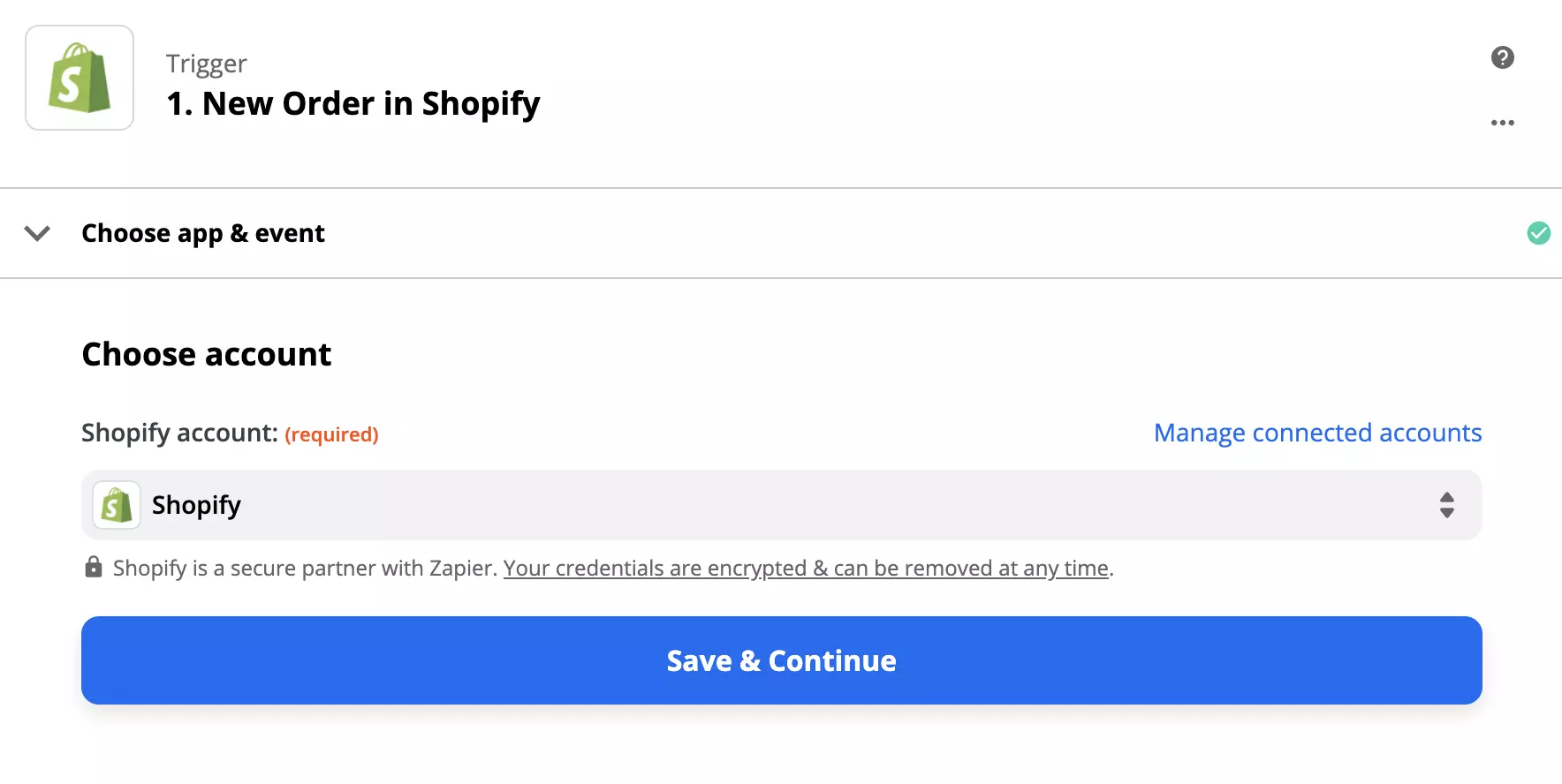 Konfiguracja wyzwalacza Shopify na Zapier