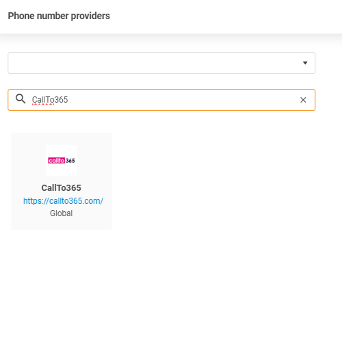 Wybór dostawcy CallTo365