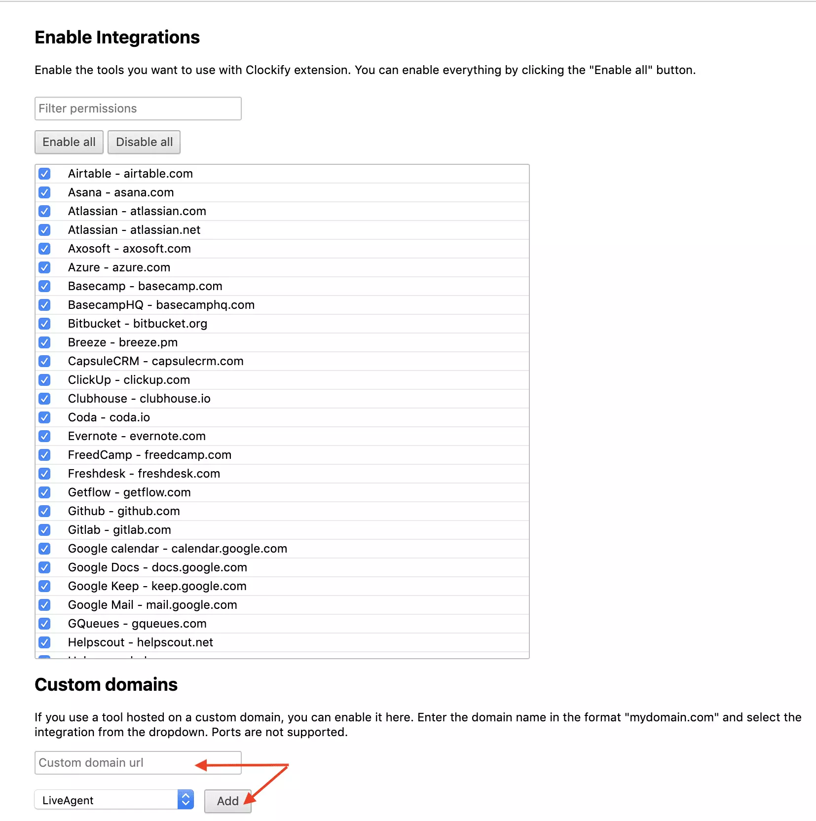 Konfiguracja domeny Clockify
