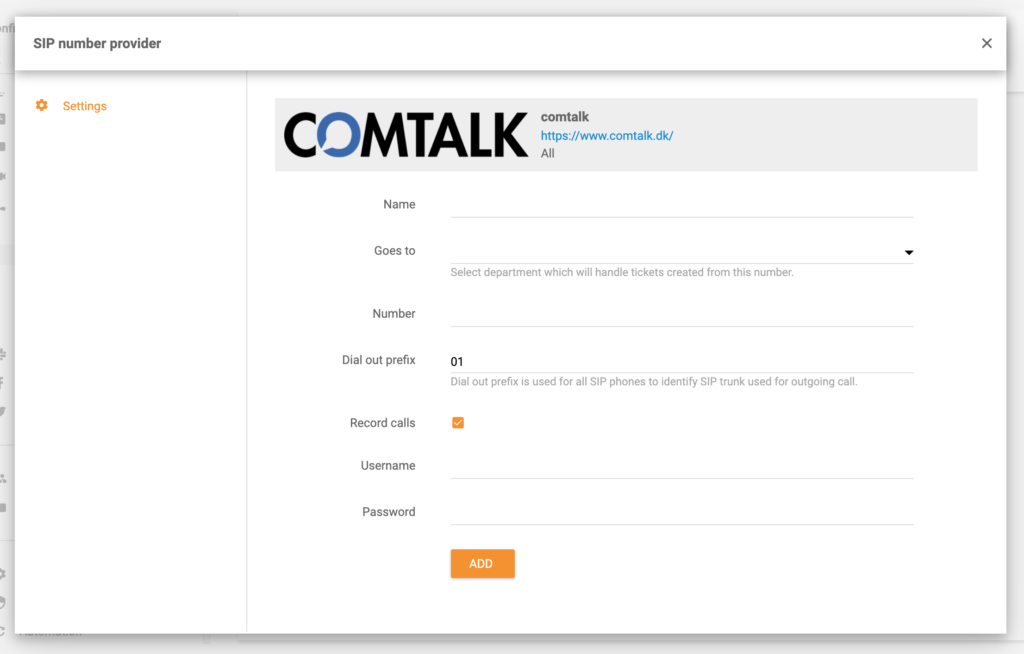 Integracja ComTalk z LiveAgent