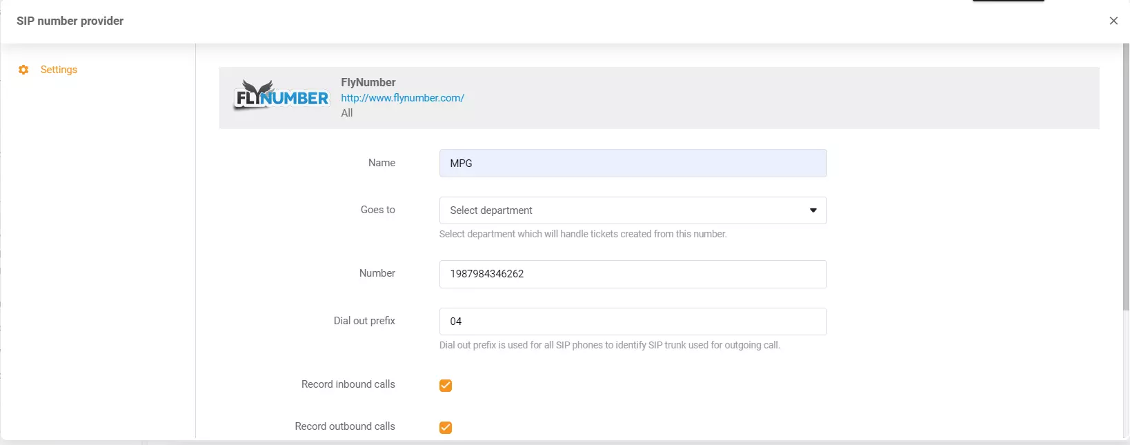 Poświadczenia FlyNumber