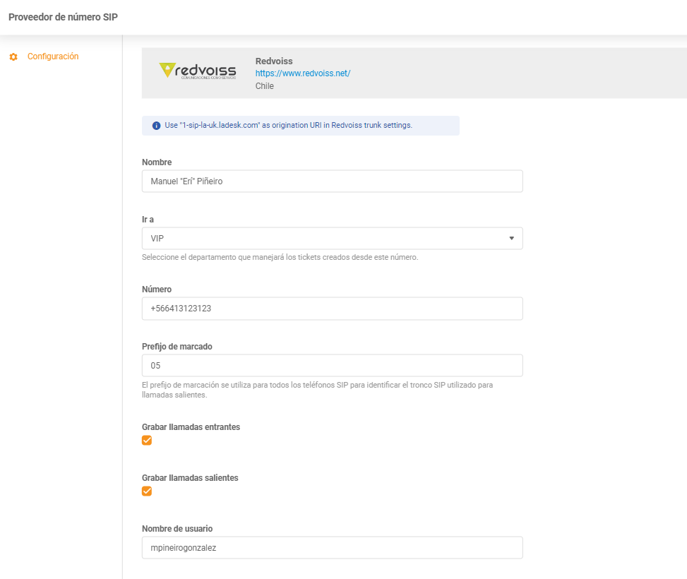 Dane logowania Redvoiss