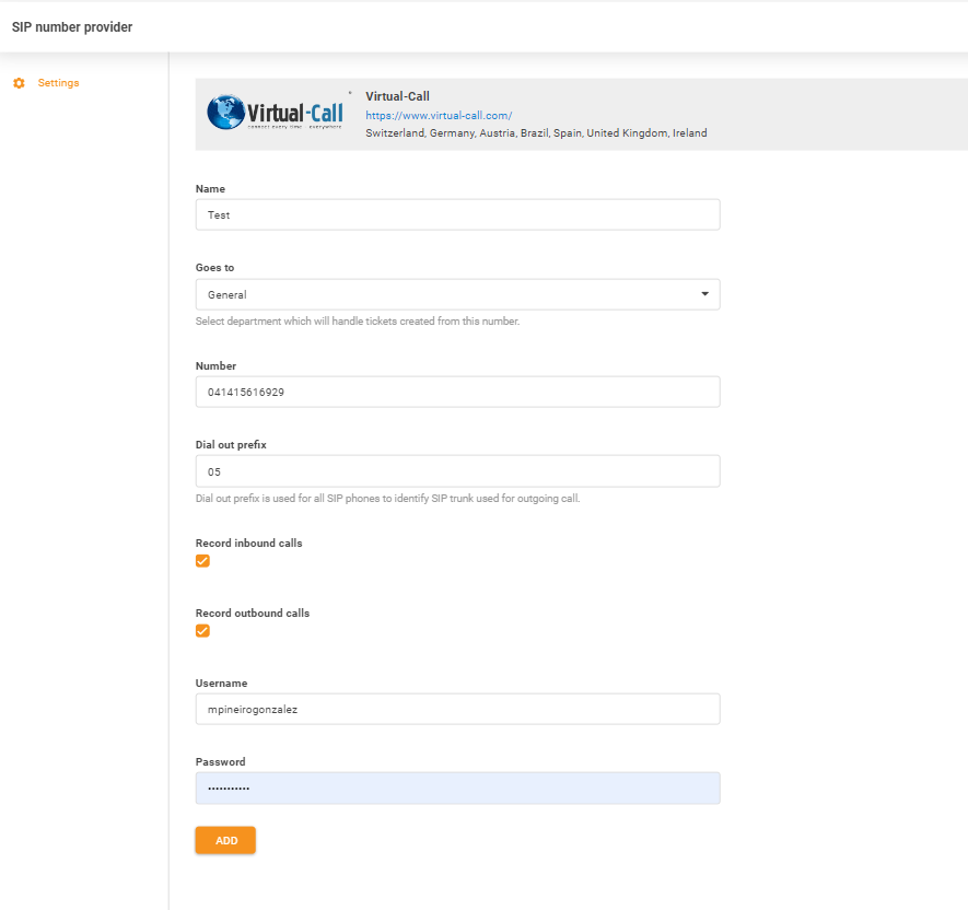 Poświadczenia Virtual-Call