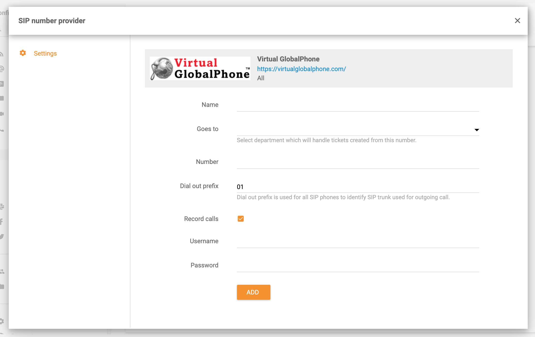 Integracja Virtual Global Phone w LiveAgent