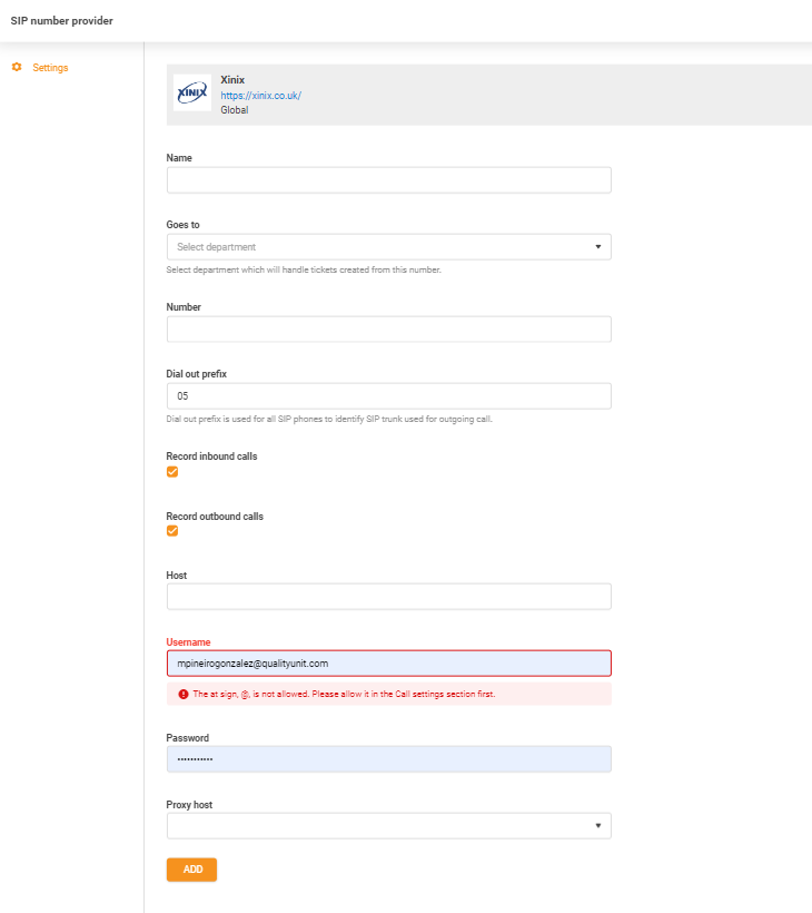 Poświadczenia Xinix