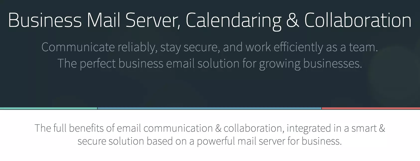 Strona internetowa Axigen z informacjami o oprogramowaniu