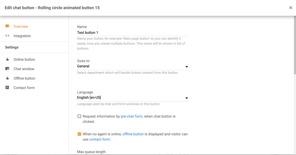 Skonfiguruj przycisk czatu na żywo w LiveAgent