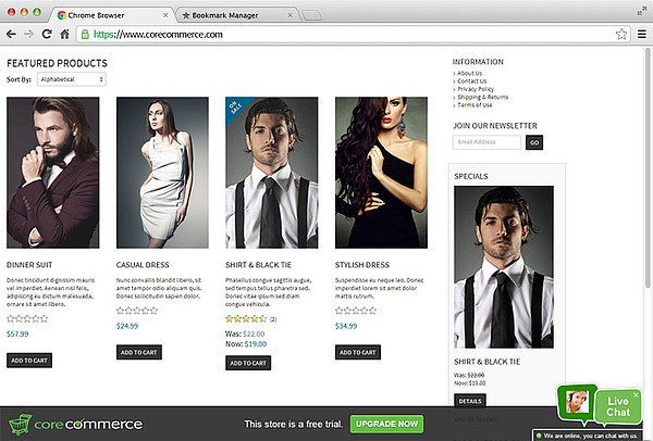 Integracja czatu na żywo LiveAgent CoreCommerce