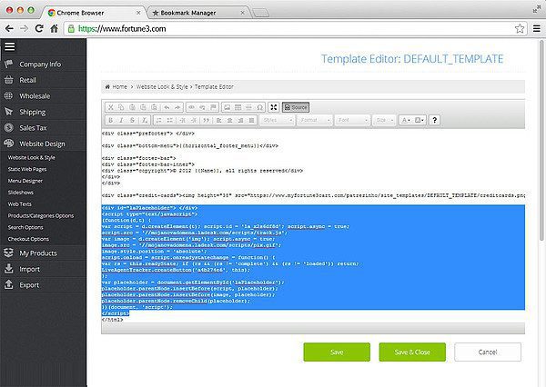 Konfiguracja integracji LiveAgent Fortune 3