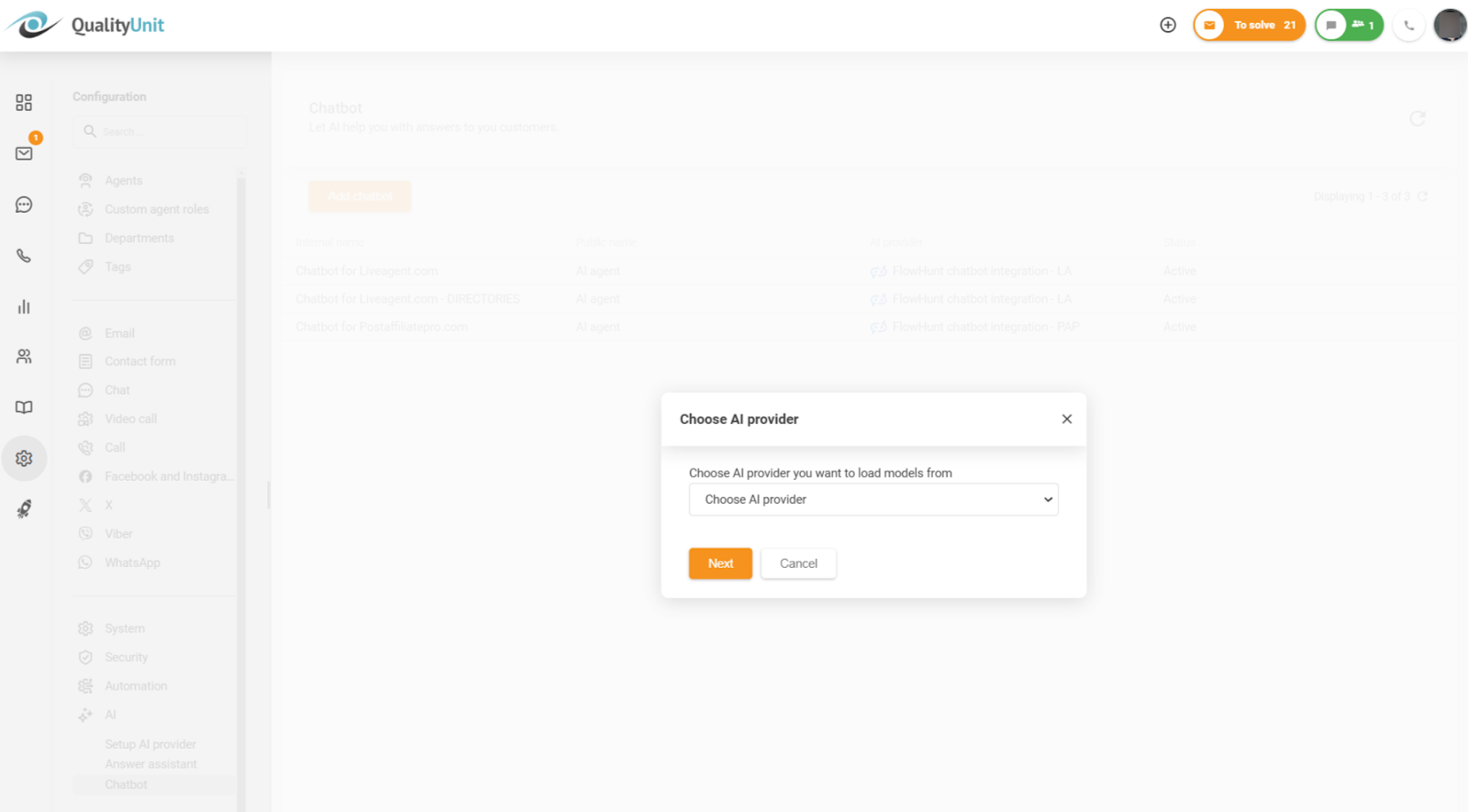 Wybieranie dostawcy chatbota AI
