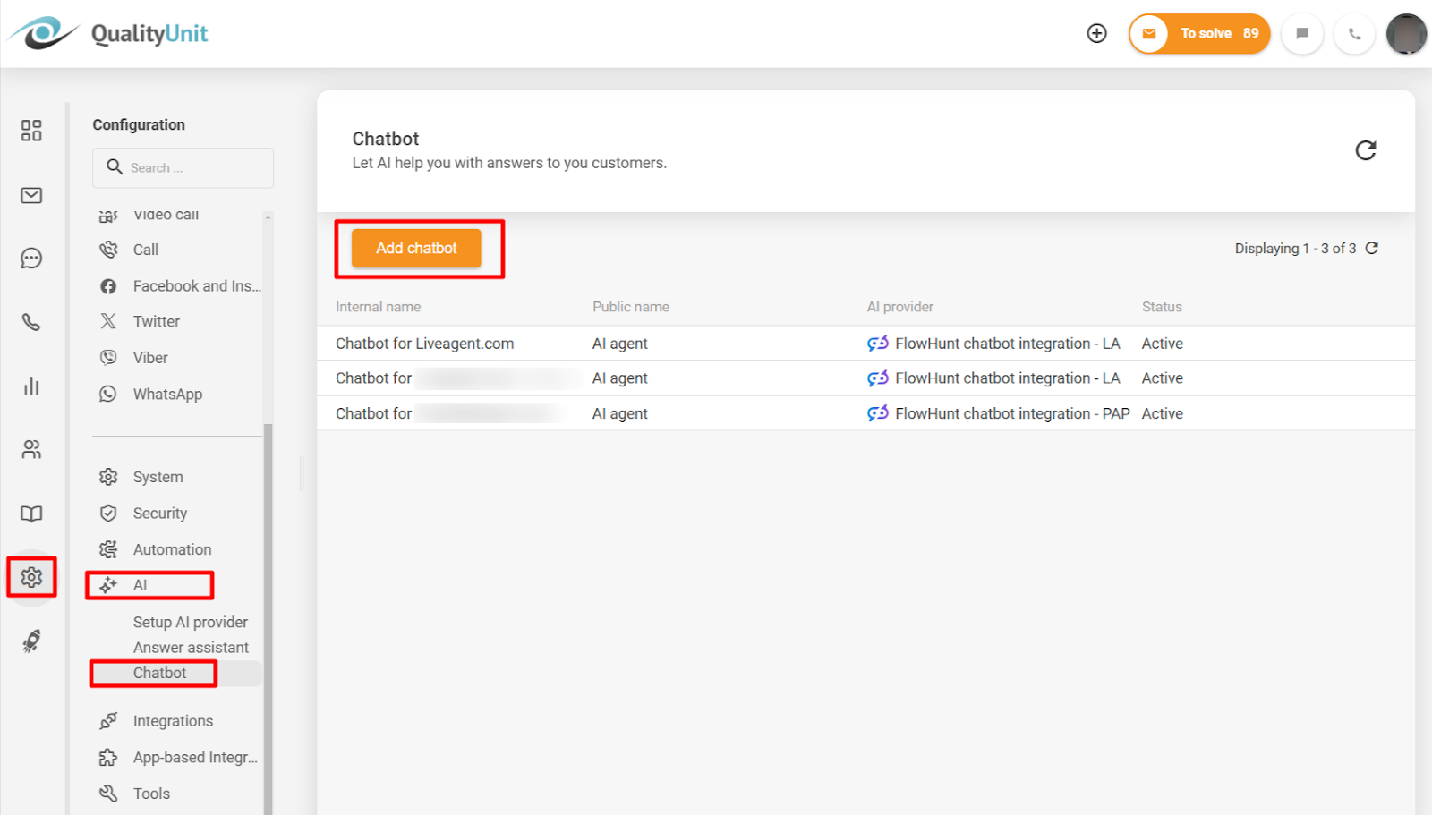 Dodawanie chatbota AI FlowHunt