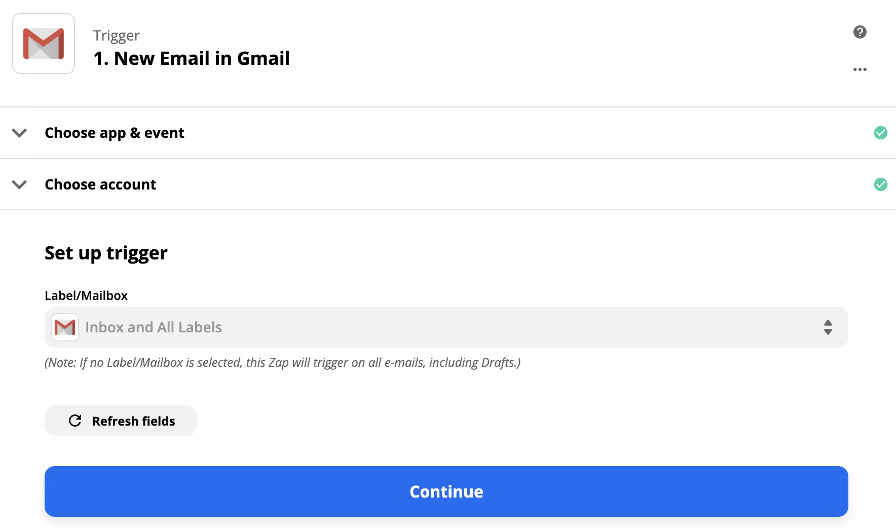 Konfiguracja wyzwalacza Gmail w Zapier